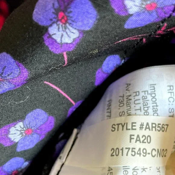 NEW J Crew Liberty Mixed Floral Perfect Shirt Eggplant Purple NWT 2 4 - Picture 10 of 11